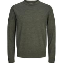 Megztinis vyrams, Chaki, Merino knit crew neck