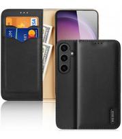 Juodas atverčiamas dėklas Samsung Galaxy S24 telefonui "Dux Ducis Hivo"