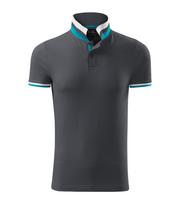 Vyriški Polo Marškinėliai MALFINI Collar Up Light anthracite 215 g/m²