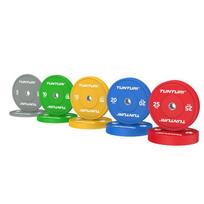 Svarmenų rinkinys TUNTURI Platinum Bumper Plate Colour, 150 kg