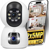 Sukiojama vidaus IP vaizdo kamera Heelly PRO GUARD IN 2 su dviem objektyvais, 2×5 MP raiška, judesio sekimu ir Wi-Fi ryšiu