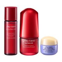 SHISEIDO Ultimune bandomasis rinkinys Serumas 15 ml Tonikas 30 ml Kremas 15 g Išskirtinis odos priežiūros rinkinys Bandomasis Kelioninis Atpalaiduojantis ir Drėkinantis Shiseido + + El. komercija