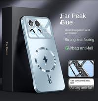 For Xiaomi POCO F6 Pro Case Hard Matte Magnetic wireless charging Lens Protective Back Cover Case For POCO F6Pro Phone Shell For POCO F6 Pro violetinė