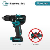 YOFIDRA 13 mm bešepetis elektrinis smūginis gręžtuvas, 2 pavaros, 35+3 sukimo momento belaidis efektyvus elektrinis atsuktuvas, skirtas Makita 18 V akumuliatoriui No Battery