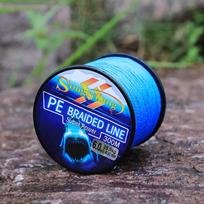 4 sruogų pintas žvejybos valas Super Power 300m Fluorocarbon žvejybos valas Patvarus valas 0.6 mėlyna