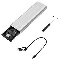 M.2 NVMe SSD kietojo disko korpusas Dviejų protokolų NVME SATA SSD dėklas 10Gbps USB C 3.1 Gen 2 iki NVMe PCIe M-Key kietojo kūno disko išorinė dėžutė