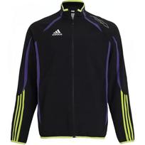 Adidas F50 Speed Spike raidės logotipas spausdinimas ilgomis rankovėmis retro sportinė striukė su stovinčia apykakle vyriška striukė juoda IY3831 M blue