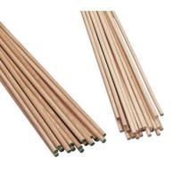 Baguette en bois - Non spécifié - Longueur 1 m - Diamètre 20 mm - 5 pièces - Couleur beige