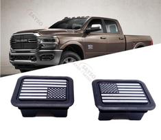 2x Raudoni/Balti Pikapo Galinės Platformos Bėgelio Stulpelio Kišenės Dangteliai Stulpelio Kišenės Dangteliai Dodge Ram 1500 2500 2019-2025 Apsauginiai Priedai raudona