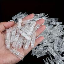 2,5 cm skaidrus spaustukas plastikinė skalbinių segtukas nuotraukų spaustukas akrilinis mažas spaustukas, skalbinių segtukai 20pcs