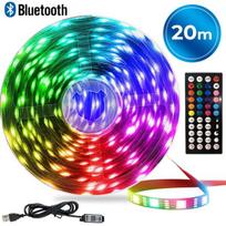 20m RGB LED juosta 12LED/m su „Bluetooth“ ir 44 mygtukų nuotolinio valdymo pultu, spalvota šviesos juosta, lanksti apšvietimo juosta, dekoratyvinis apšvietimas.