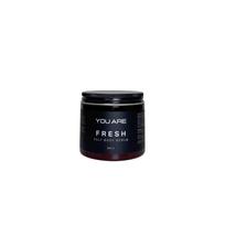 YOU ARE Fresh švelnus druskos ir aliejaus kūno šveitiklis, 300 g