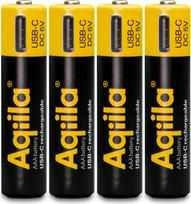 Aqiila - USB-C Rechargeable Battery - Size AAA - 600 mAh - 4 pack