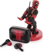 Exquisite Gaming Limited Marvel Deadpool Buds Pro Wireless Bluetooth Earbuds and Phone Holder / Marvel Deadpool zestaw: stojak na słuchawki Deadpool plus słuchawki bezprzewodowe