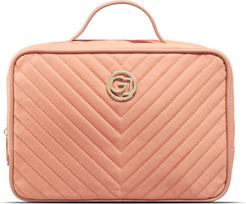 Gillian Jones - 2-Room Traincase - Coral - Quilted nylon