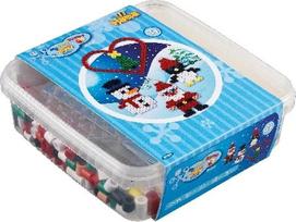 Hama Beads Hama - maxi beads Christmas 600pcs + plate 8206 in bucket (388749)