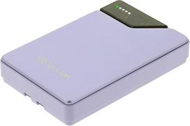 Tellur Power Bank 10000mAh, USB-C + Lightning cables built-in  purple