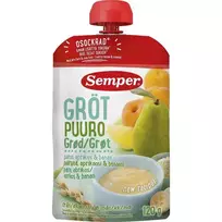 Paruošta vartoti ryžių ir avižų košė su kriaušėmis ir abrikosais, SEMPER (nuo 6 mėn.), 120 g