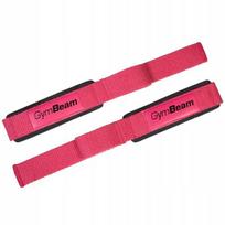 GymBeam X-Grip svorio kėlimo dirželiai rožiniai