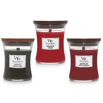 WoodWick Frasier Fir + Pomegranate + Cinnamon Chai Žvakių rinkinys