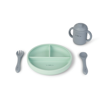 SARO silikoninių indų rinkinys FOOD&FUN, Mint, 17601