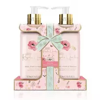 Baylis - Harding Rankų priežiūros rinkinys Royale Garden Rose, Poppy - Vanilla Luxury Hand Care Gift 2x300ml