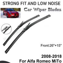 Skirta Alfa Romeo MiTo 2008-2018 26  + 15  Priekiniai valytuvų šluotelės Priekinio stiklo Stiklo pjoviklio Priedai gray