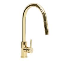 REA-B0669 - Virtuvinis maišytuvas FRESH 39,5 cm su ištraukiama dušo galvute, auksinis