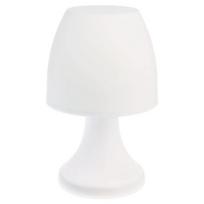 LED stalinė lempa, Nešiojamas LED naktinis baltas 19 cm baltas minimalistinio stiliaus šviestuvas, maitinamas akumuliatoriumi, galima bet kur perkelti