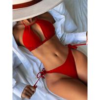 Naujas moteriškas bikinis, seksualus maudymosi kostiumėlis aukštu liemeniu, paplūdimio maudymosi kostiumėlis, moteriškas vasaros maudymosi kostiumėlis L armijos žalia spalva