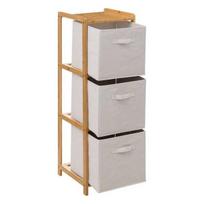 5five - "tidy box" lentyna su 3 rudos bambuko krepšiais