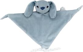 Carlo Baby - Bunny Cuddle cloth with pacifier holder - Light blue