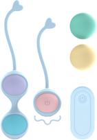 Loveline vibruojantys vaginaliniai kamuoliukai su nuotolinio valdymo pulteliu - Daugiaspalvis