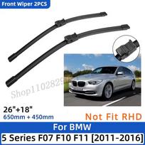 BMW 5 serijos F07 F10 F11 2011-2016 26 +18  Priekinio stiklo valytuvų šluotelės 520i 523i 528i 530i 535i 550i 518d 520d juoda