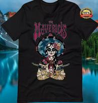 Mavericks Merch Pasaulis Marškinėliai Trumpomis Rankovėmis Medvilniniai Juodi Unisex 3XL