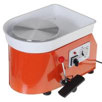 600W DIY Elektrinis Keramikos Žiedas Keramikos Mašina Kojinis Pedalas Molio Keramikos Formavimas Keramikos Darbai Meno Kūrinys Forma Oranžinė53 x 41 x 37 cm