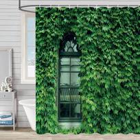Dušo užuolaida Vandeniui atspari ir atspari pelėsiui 3D skaitmeninė spauda Augalų akmenų spauda Dušo vonios kambario pertvara shower curtain 90*90