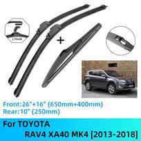 TOYOTA RAV4 XA40 MK4 Priekinės Galinės Valytuvų Šluotelės Šepetėliai Pjoviklio Priedai J U Kabliukas 2013-2018 2013 2014 2015 2016 2017 2018 juoda