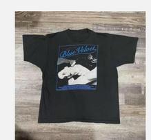 90-ųjų stiliaus mėlyno aksomo filmo David Lynch marškinėliai juodi unisex 4XL