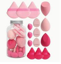 15-Piece Cross-Border Makeup Sponge Set - Ultra-Soft, Dual-Use, Non-Absorbent Puffs pink