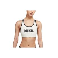 Nike Dri-FIT Swoosh Circa Printed Logo Sports Bra Women Underwear White DM0578-113 M beige