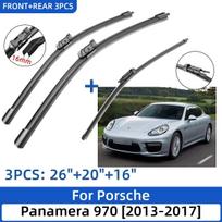 For Porsche Panamera 970 2013-2017 26 +20 +16  Front Rear Wiper Blades Windshield Windscreen Window Cutter Accessories 2016 2017 juoda