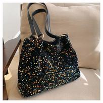 Large capacity bag women's summer versatile new casual shoulder bag sequined student tote bag balta