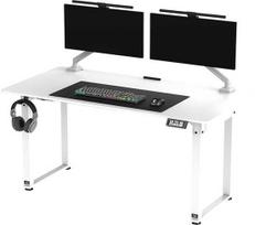ULTRADESK UPLIFT Biurko 160x75 cm, 72-118 cm, balta ir-balta