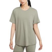 Nike One Relaxed Dri-FIT Laisvalaikio Treniruočių Greitai Džiūstanti Megzta Marškinėliai Moteriški Viršutiniai Drabužiai Šviesiai Armijos Žalia Juoda FN2815320 S