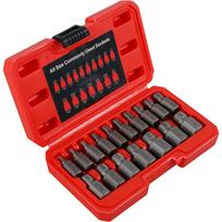 17Pcs Screw Extractor Set Hex Head Easy Out Bolt Extractor Set Spiral Broken Screw Remover Kit for Broken Nuts Bolts Studs