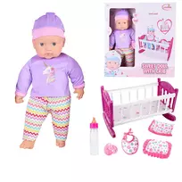 WOOPIE ROYAL rinkinys XL auklė vienaragio lėlė su lopšiu ir maitinimo rinkiniu