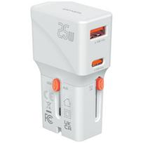 4smarts Travel adapter World Travel Nomad Pocket 25W USB-C/USB-A white