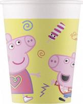 Peppa Pig PROCOS Popieriaus puodeliai Peppa kiaulių 200 ml vieno dydžio