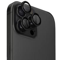 uniq Optix Aluminium Camera Lens Protector for iPhone 16 Pro 6.3" / 16 Pro Max 6.9" - midnight black glass